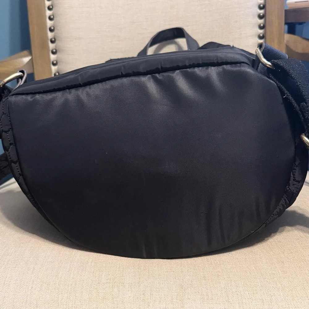 Aimee Kestenberg Quilted “Sardinia” Nylon Black Backpack